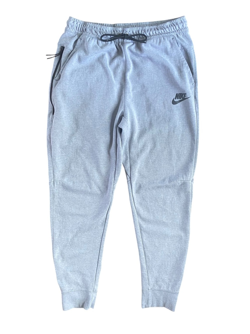 Nike Tech Fleece Jogger Pants Gray Zip Pocket Activewear Loungewear Mens Large